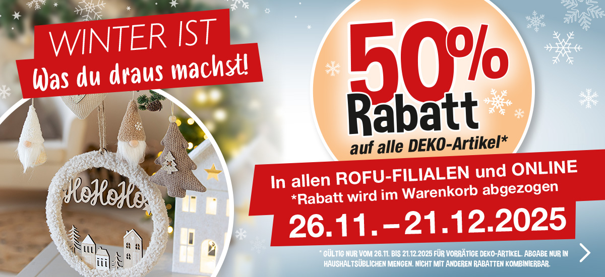 50 % Rabatt Deko